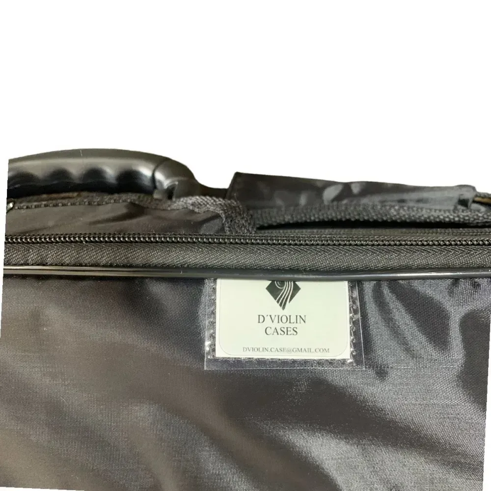 ESTOJO CASE VIOLINO RETANGULAR PRETO&ROXO D' VIOLIN - Imagem 5