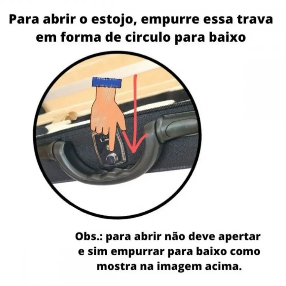 ESTOJO CASE VIOLINO RETANGULAR TÉRMICO BEGE&PRETO - Imagem 5
