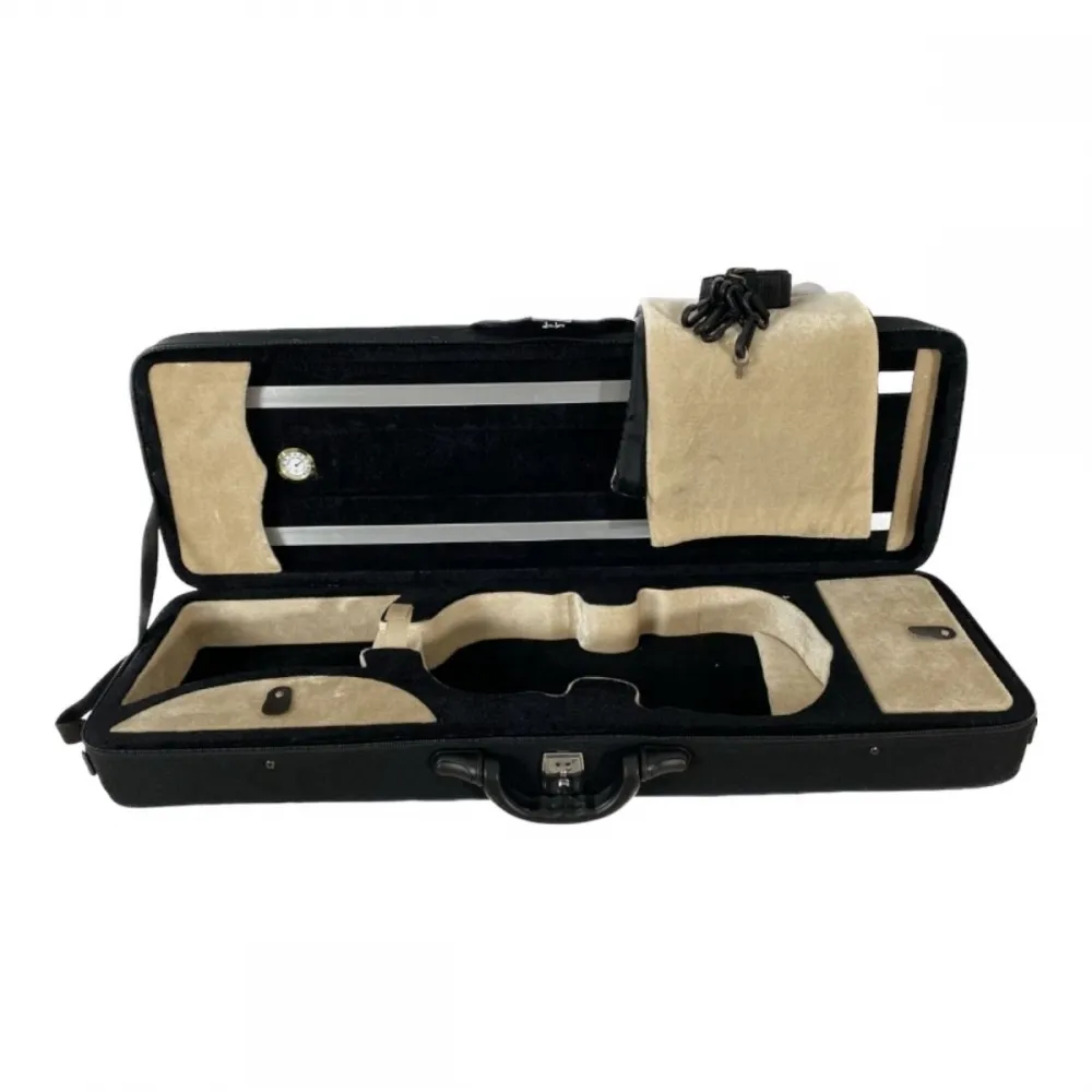 ESTOJO CASE VIOLINO RETANGULAR TÉRMICO PRETO&BEGE - Imagem 2