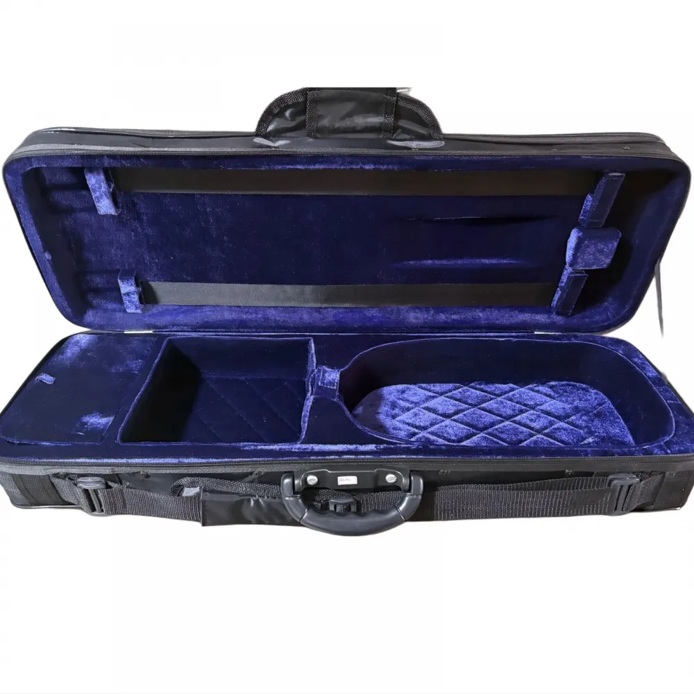 ESTOJO CASE VIOLINO RETANGULAR PRETO&ROXO D' VIOLIN - Imagem 2
