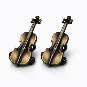 PRENDEDOR DE PARTITURAS VIOLONCELO PAR - TONALIDADE ENVELHECIDO