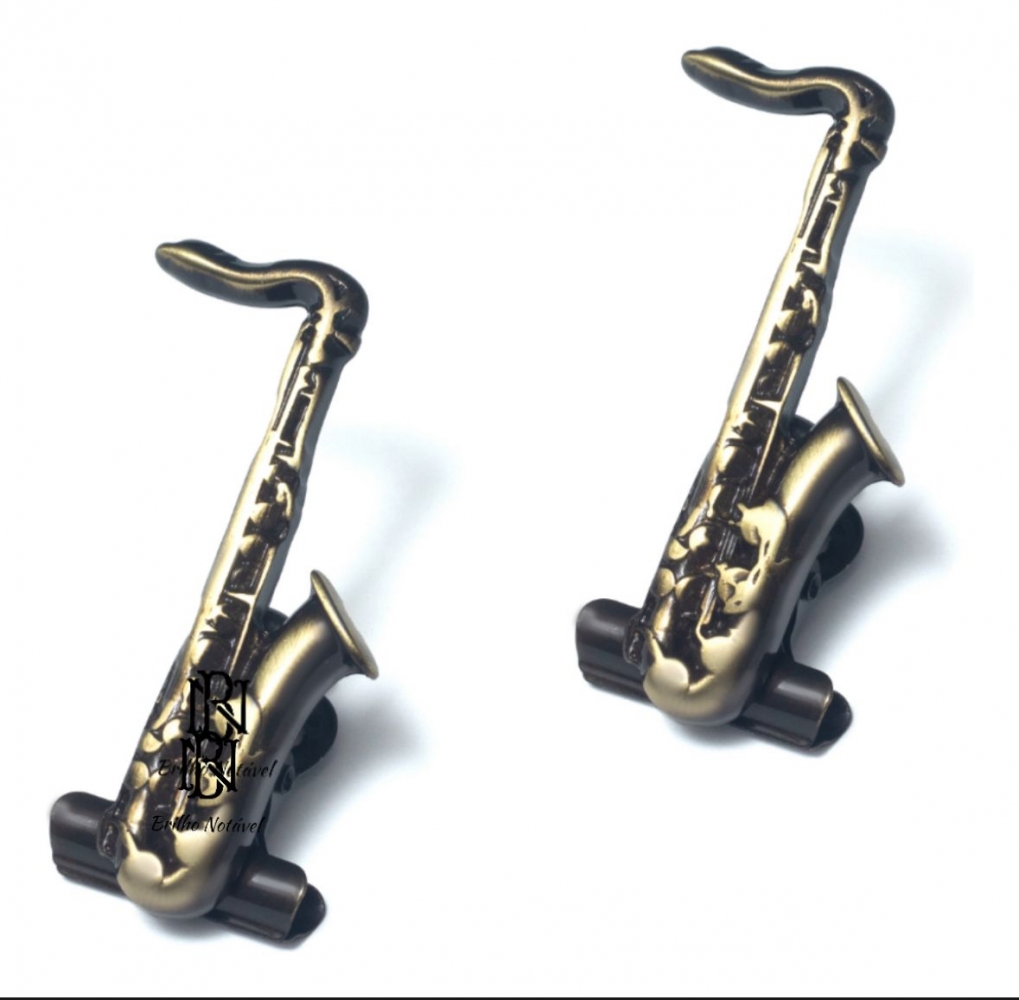 PRENDEDOR DE PARTITURAS SAX TENOR PAR - TONALIDADE ENVELHECIDO